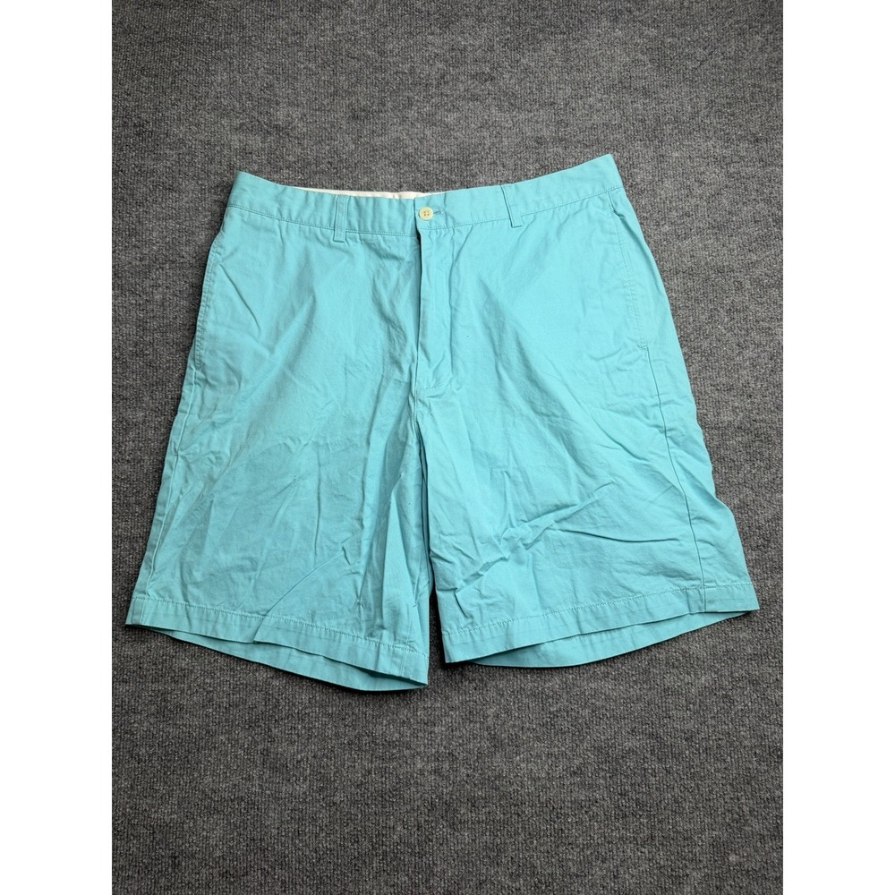 Vineyard Vines Men's Flat Front Chino Club Shorts Blue Size 34 Casual Cotton